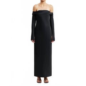 NEW SIGNIFICANT OTHER nadia long sleeve maxi dress in black